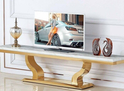 Modernes Sideboard tv Regal Edelstahl Kommode Board Neu Konsolen